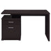 Irving 47-inch 2-drawer Office Computer Desk Cappuccino - Walo Furniture 