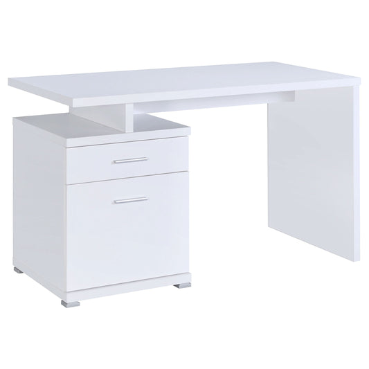 Irving 47-inch 2-drawer Office Computer Desk White - Walo Furniture 