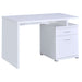 Irving 47-inch 2-drawer Office Computer Desk White - Walo Furniture 