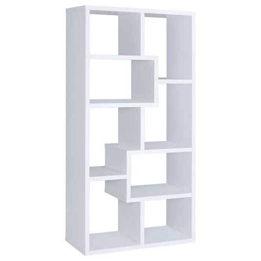 Theo 71-inch 7-shelf Bookshelf White - Walo Furniture 