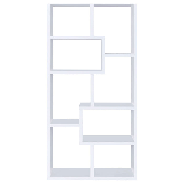 Theo 71-inch 7-shelf Bookshelf White - Walo Furniture 