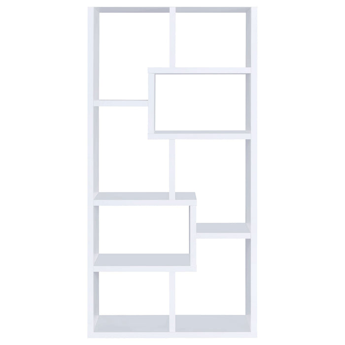 Theo 71-inch 7-shelf Bookshelf White - Walo Furniture 