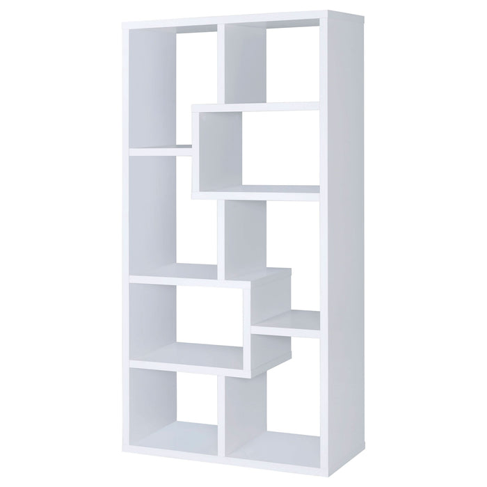 Theo 71-inch 7-shelf Bookshelf White - Walo Furniture 