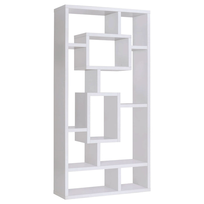 Corey 71-inch 8-shelf Bookshelf White - Walo Furniture 