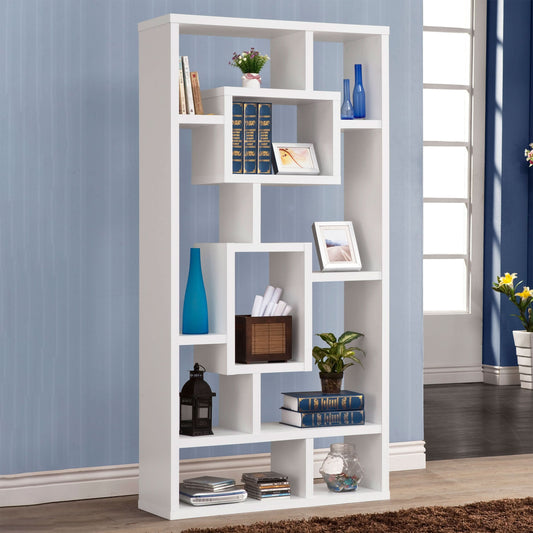 Corey 71-inch 8-shelf Bookshelf White - Walo Furniture 