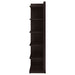 Alder 71-inch 6-shelf Corner Bookcase Cappuccino - Walo Furniture 