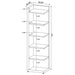 Alder 71-inch 6-shelf Corner Bookcase Cappuccino - Walo Furniture 