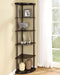 Bonwick 72-inch 5-shelf Corner Bookshelf Cappuccino - Walo Furniture 