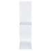 Emelle 63-inch 4-shelf Glass Panel Bookshelf White - Walo Furniture 