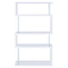 Emelle 63-inch 4-shelf Glass Panel Bookshelf White - Walo Furniture 