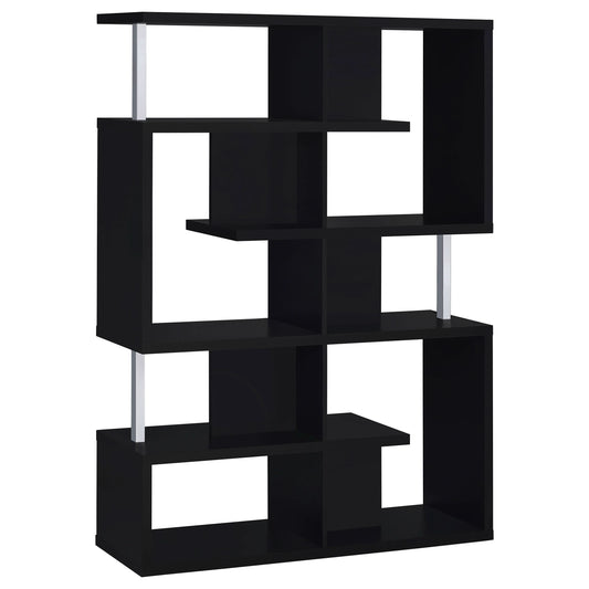 Hoover 63-inch 5-shelf Bookshelf Black - Walo Furniture 