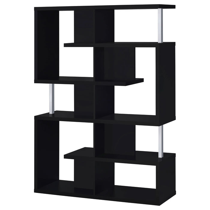 Hoover 63-inch 5-shelf Bookshelf Black - Walo Furniture 