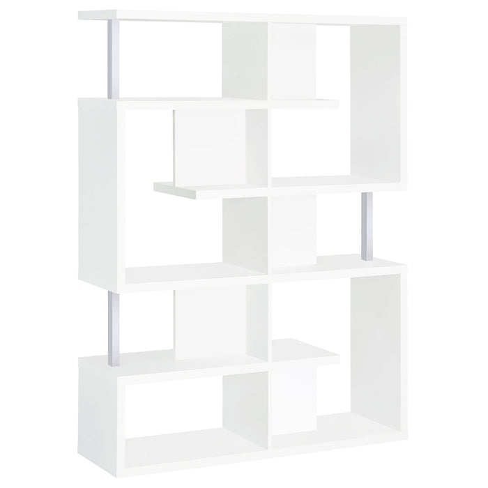 Hoover 63-inch 5-shelf Bookshelf White - Walo Furniture 