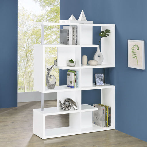 Hoover 63-inch 5-shelf Bookshelf White - Walo Furniture 