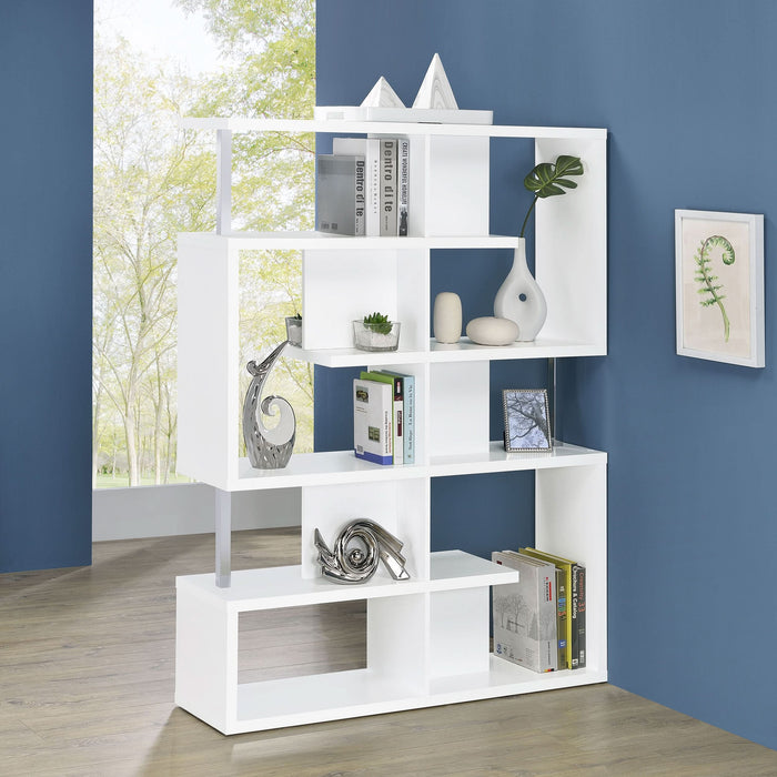 Hoover 63-inch 5-shelf Bookshelf White - Walo Furniture 