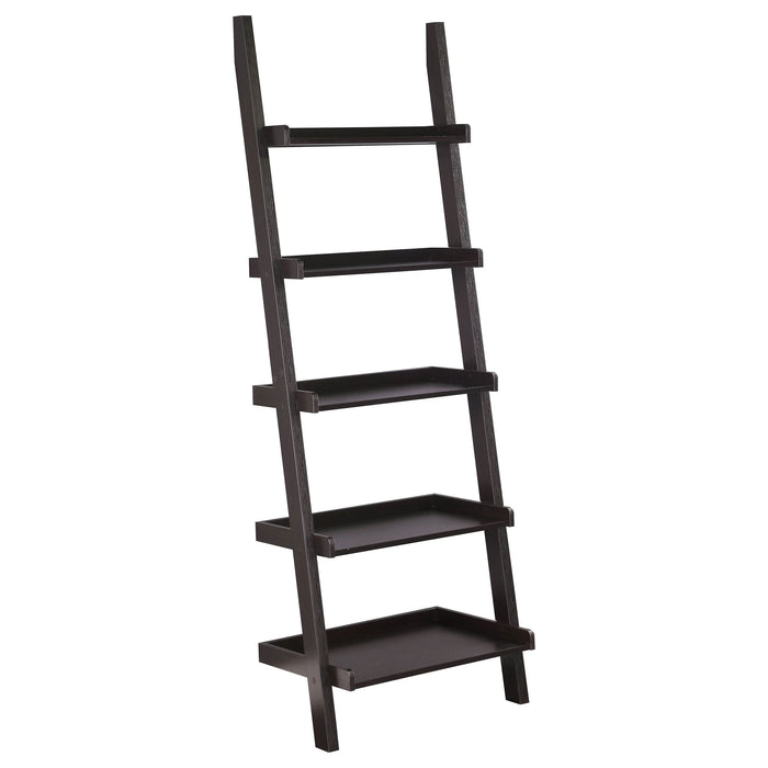 Colella 3-piece Storage Ladder Bookshelf Set Cappuccino - Walo Furniture 