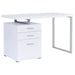 Brennan 47-inch 3-drawer Office Computer Desk White - Walo Furniture 