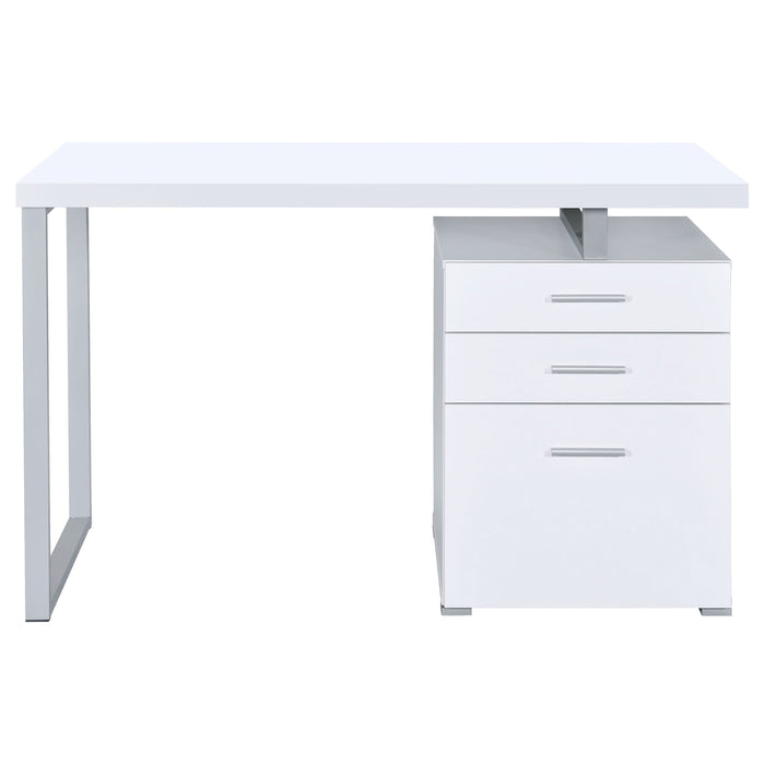 Brennan 47-inch 3-drawer Office Computer Desk White - Walo Furniture 