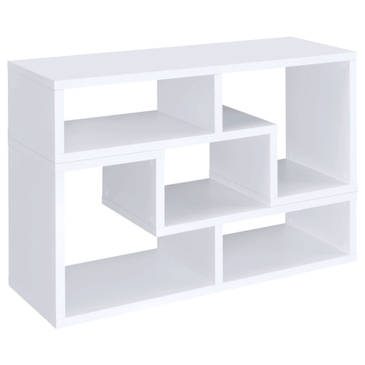 Velma Multipurpose TV Stand and Bookshelf White - Walo Furniture 