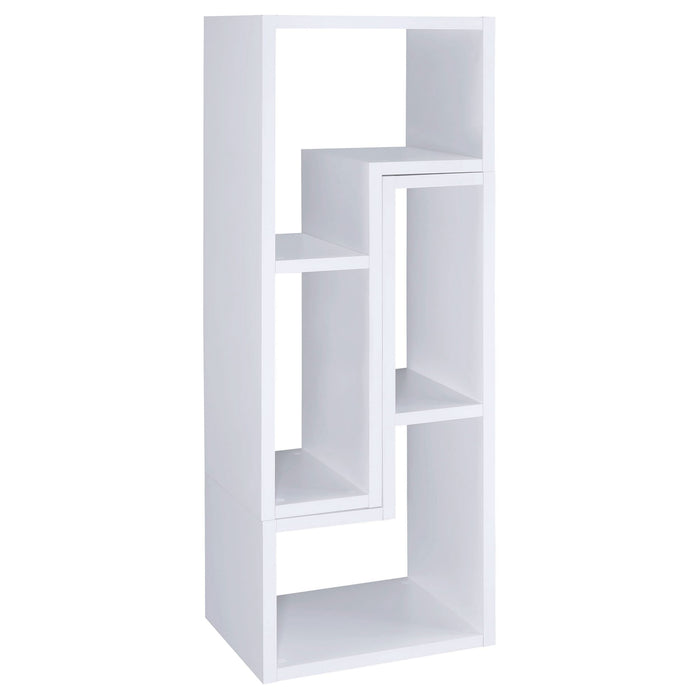 Velma Multipurpose TV Stand and Bookshelf White - Walo Furniture 