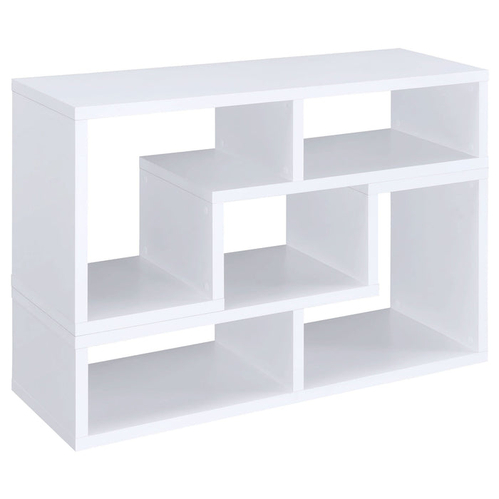 Velma Multipurpose TV Stand and Bookshelf White - Walo Furniture 