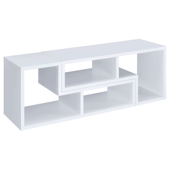 Velma Multipurpose TV Stand and Bookshelf White - Walo Furniture 