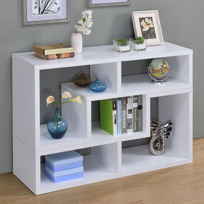 Velma Multipurpose TV Stand and Bookshelf White - Walo Furniture 