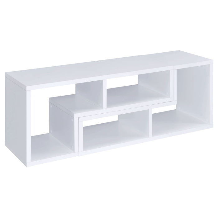 Velma Multipurpose TV Stand and Bookshelf White - Walo Furniture 