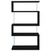 Emelle 63-inch 4-shelf Glass Panel Bookshelf Black - Walo Furniture 