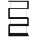 Emelle 63-inch 4-shelf Glass Panel Bookshelf Black - Walo Furniture 