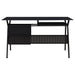 Weaving 55-inch 2-drawer Computer Desk Keyboard Tray Black - Walo Furniture 