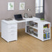 Yvette 60-inch 3-drawer L-Shape Computer Desk White - Walo Furniture 