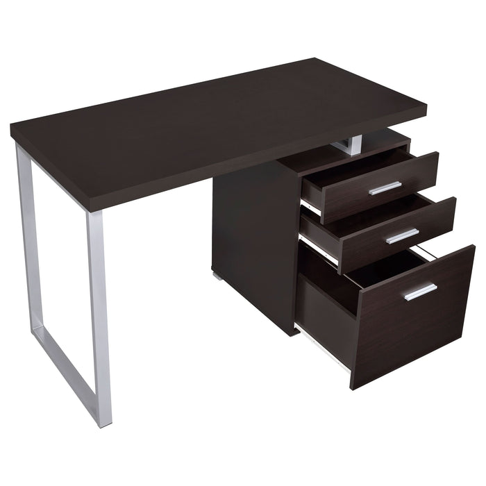 Brennan 47-inch 3-drawer Office Computer Desk Cappuccino - Walo Furniture 