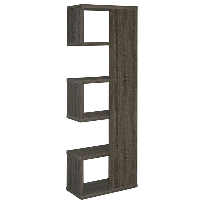 Joey 71-inch 5-shelf Bookshelf Weathered Grey - Walo Furniture 