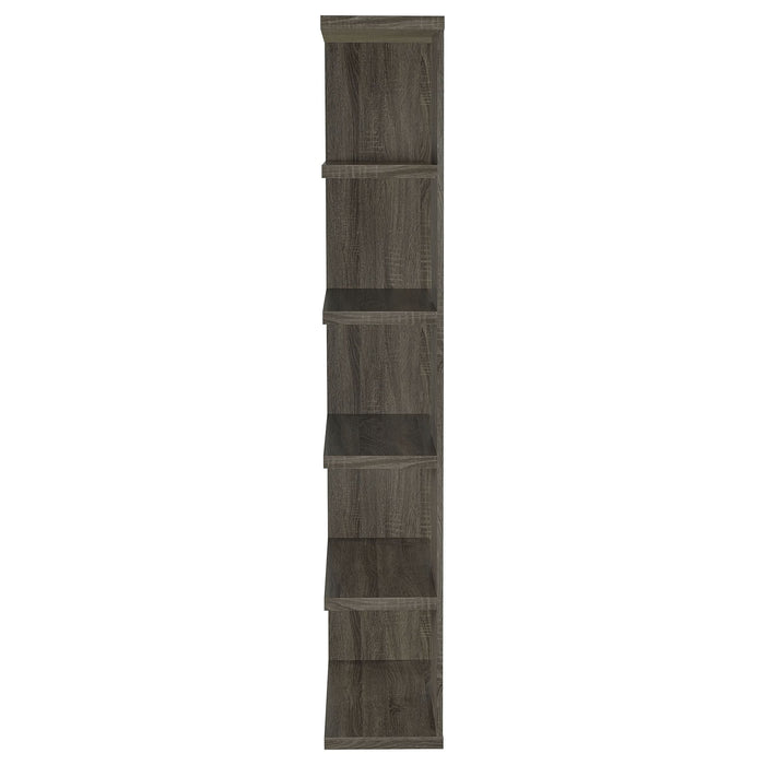 Harrison 71-inch 5-shelf Bookshelf Weathered Grey - Walo Furniture 