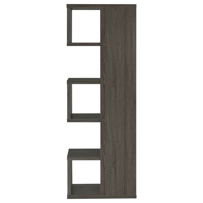 Joey 71-inch 5-shelf Bookshelf Weathered Grey - Walo Furniture 