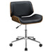 Addington Upholstered Adjustable Office Desk Chair Black - Walo Furniture 