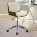 Addington Upholstered Adjustable Office Desk Chair Ecru - Walo Furniture 