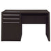 Halston 47-inch 2-drawer Office Desk with Cabinet Cappuccino - Walo Furniture 