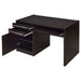 Halston 47-inch 2-drawer Office Desk with Cabinet Cappuccino - Walo Furniture 