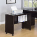 Skeena 35-inch Home Office Mobile Return Desk Cappuccino - Walo Furniture 