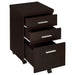 Skeena 3-drawer Mobile Office Storage Cabinet Cappuccino - Walo Furniture 