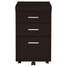 Skeena 3-drawer Mobile Office Storage Cabinet Cappuccino - Walo Furniture 