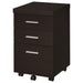 Skeena 3-drawer Mobile Office Storage Cabinet Cappuccino - Walo Furniture 