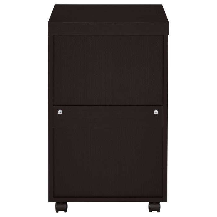 Skeena 3-drawer Mobile Office Storage Cabinet Cappuccino - Walo Furniture 