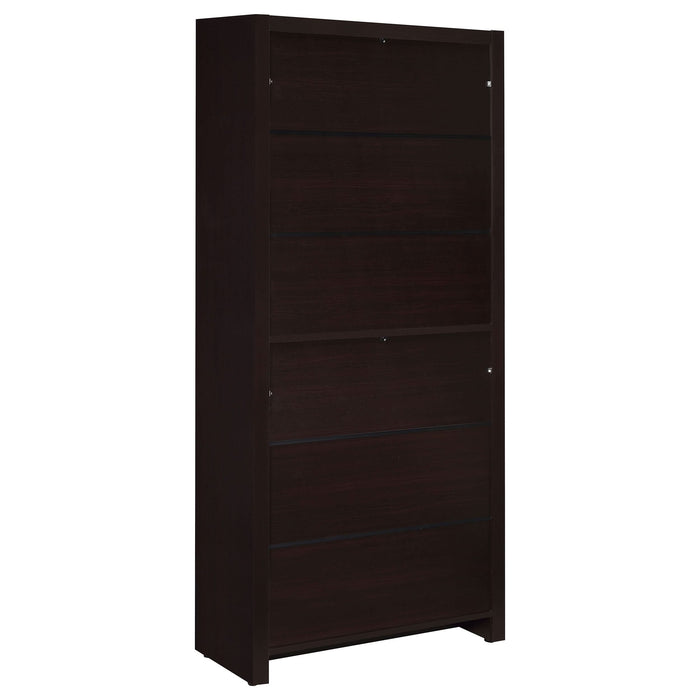 Skylar 71-inch 5-shelf Bookcase with Drawer Cappuccino - Walo Furniture 