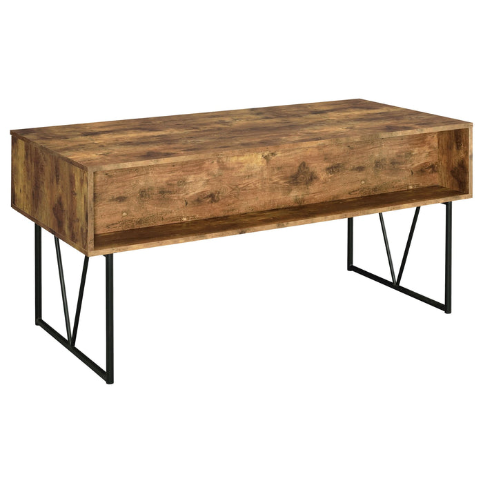 Analiese 63-inch 4-drawer Writing Desk Rustic Nutmeg - Walo Furniture 