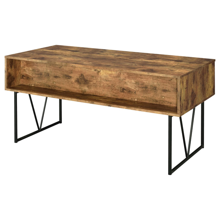 Analiese 63-inch 4-drawer Writing Desk Rustic Nutmeg - Walo Furniture 