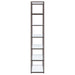 Kate 78-inch 5-shelf Glass Bookshelf Black Nickel - Walo Furniture 