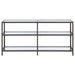 Kate 55-inch 2-shelf Console Bookcases Black Nickel - Walo Furniture 